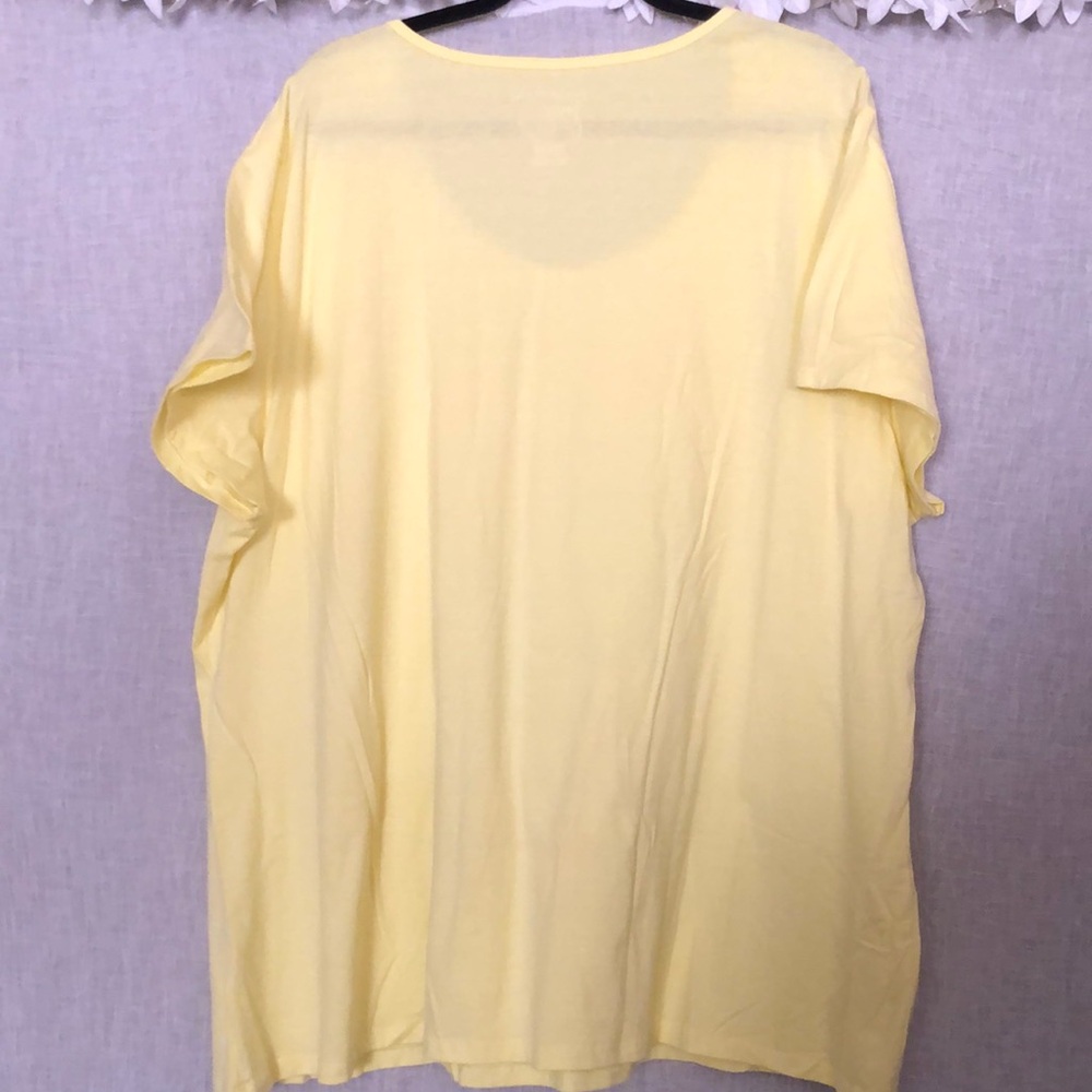 Just My Size Yellow Short-Sleeve Tee with Tropical Fruit Graphic - Picture 3 of 3